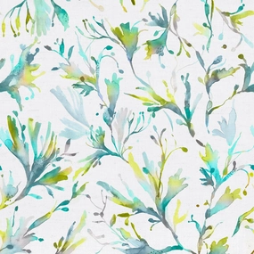 Seaweed Printed Cotton Fabric (By The Metre) Kelpie elegant table cloth  
