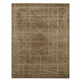 Second Life WT379D Brown minimalist everyday rug