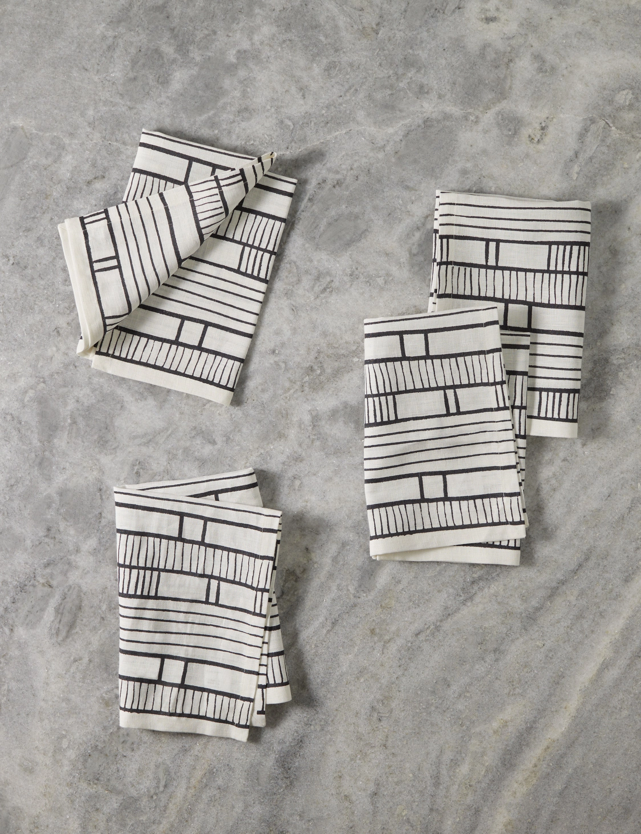 Sector Linen Napkins (set of 4) by Hadiya Williams -  - decorative tabletop item