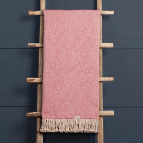 Selkirk Woven Throw Rosehip patterned fashion rug  