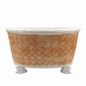 Sepia Basket Weave Centerpiece home display ornament