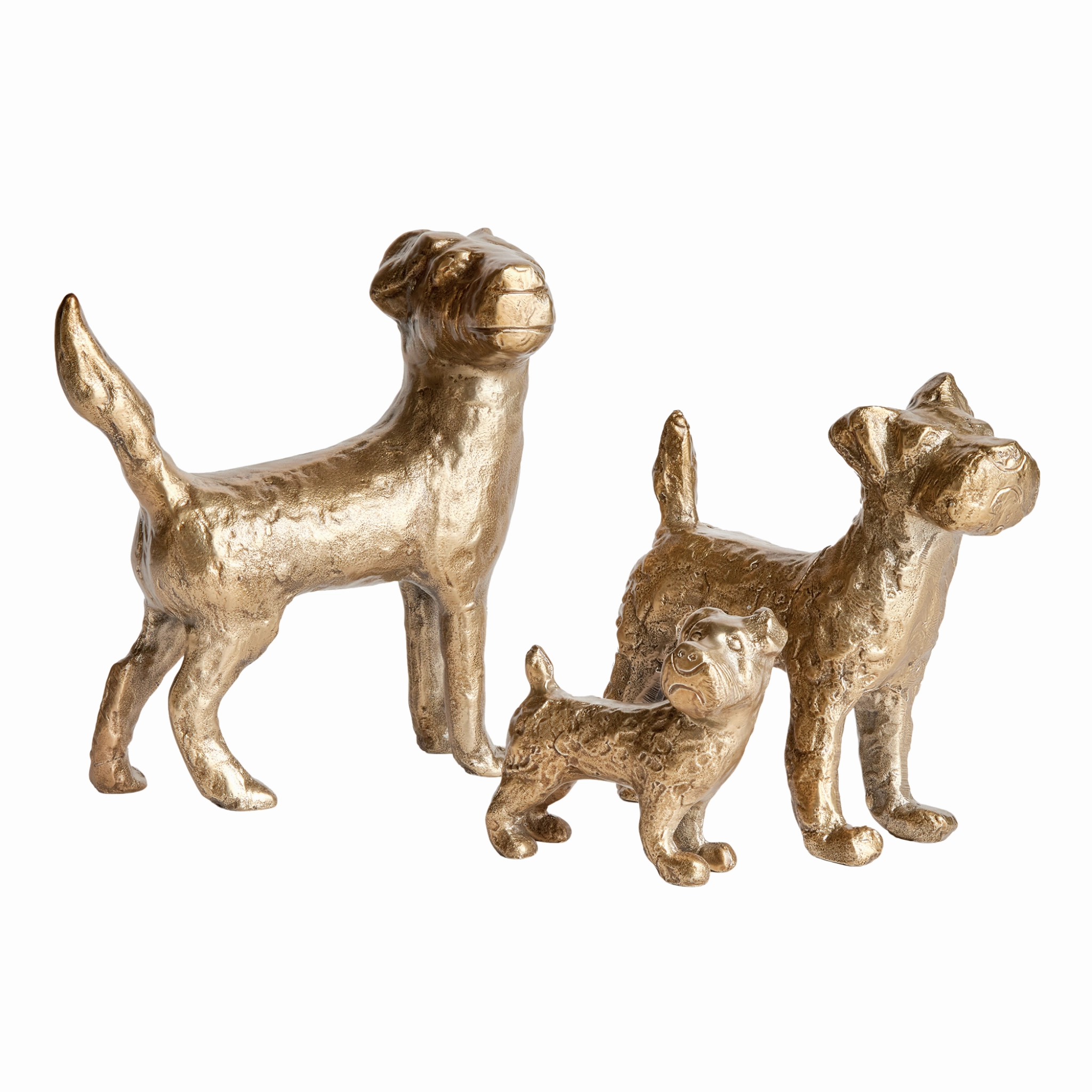 Set of 3 Little Pack Dog Sculptures