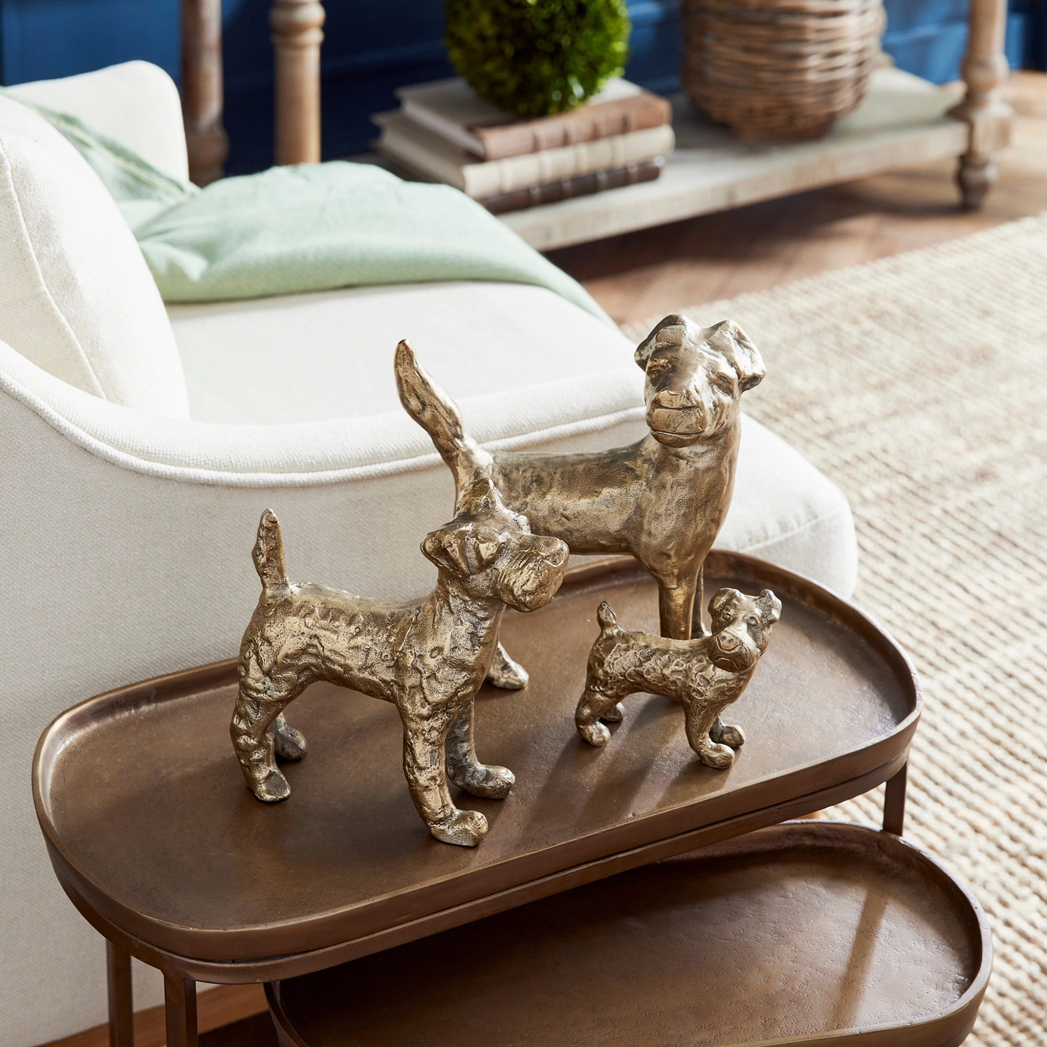 Set of 3 Little Pack Dog Sculptures
