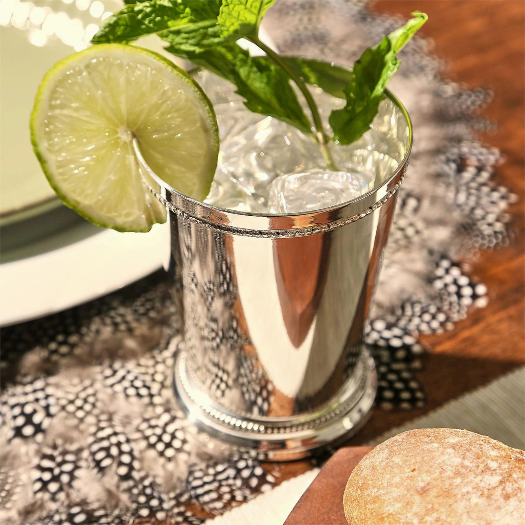 Set of 4 Lacquered Silver-Plated Mint Julep Vases