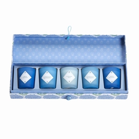 Set of 5 Hydrangea Scented Candles in Gift Box home display ornament