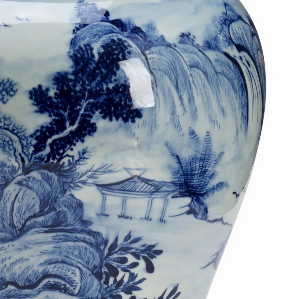 Set of Two Blue & White Qin Dynasty Ginger Jars