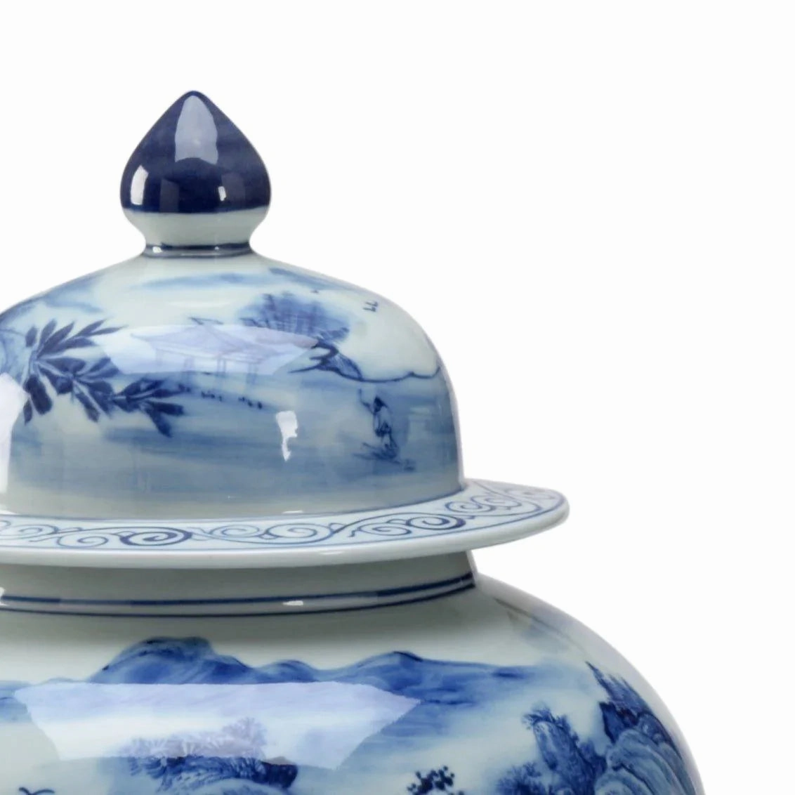 Set of Two Blue & White Qin Dynasty Ginger Jars