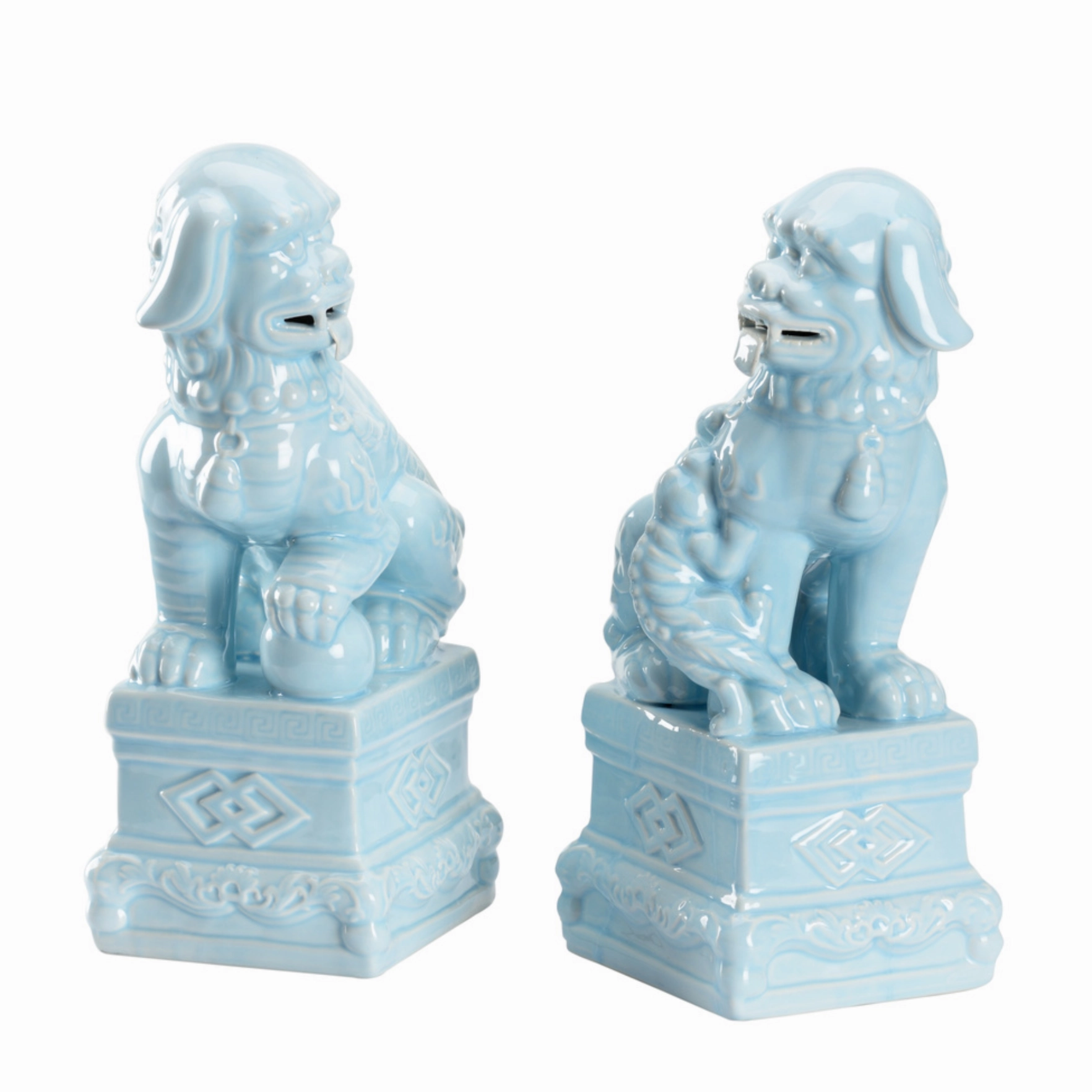 Set of Two Hawaiian Breeze Foo Dogs home display ornament