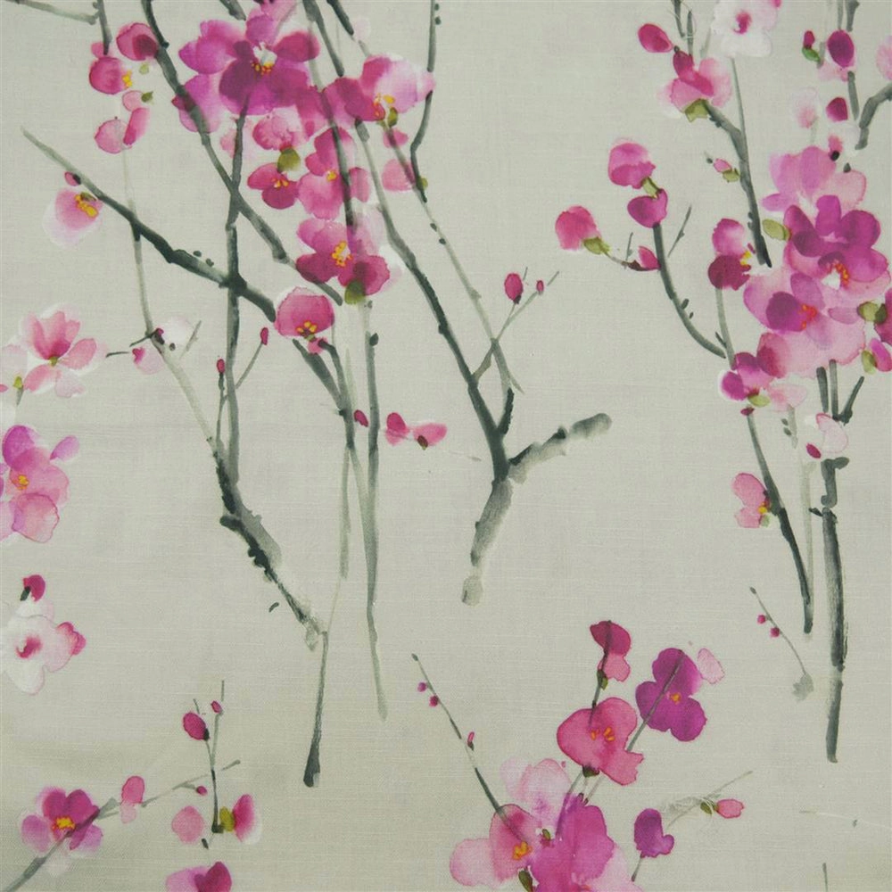 Seville Printed Cotton Fabric (By The Metre) Blossom Stone elegant table cloth  