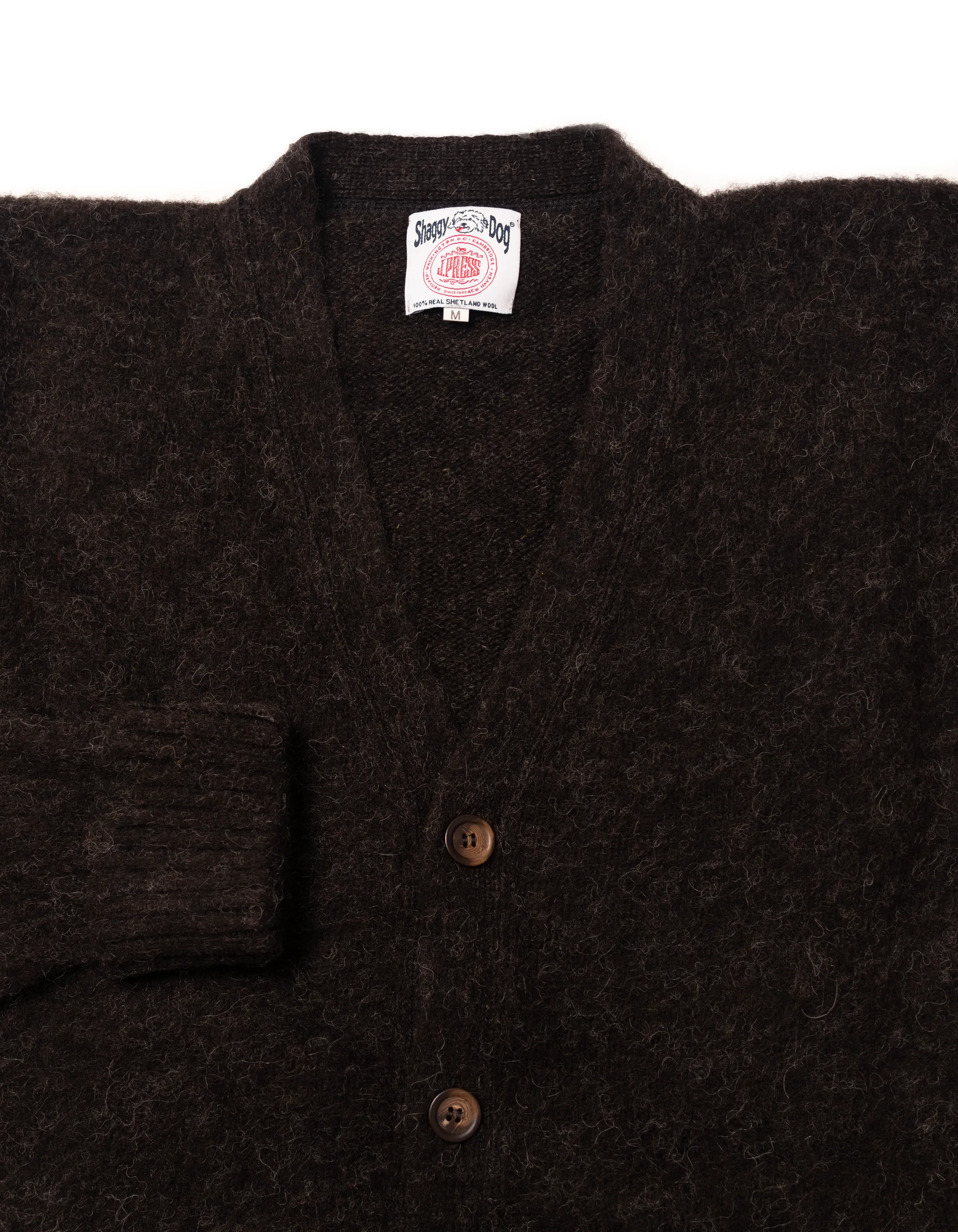 SHAGGY DOG CARDIGAN SCHWARZ - KLASSISCHE PASSFORM