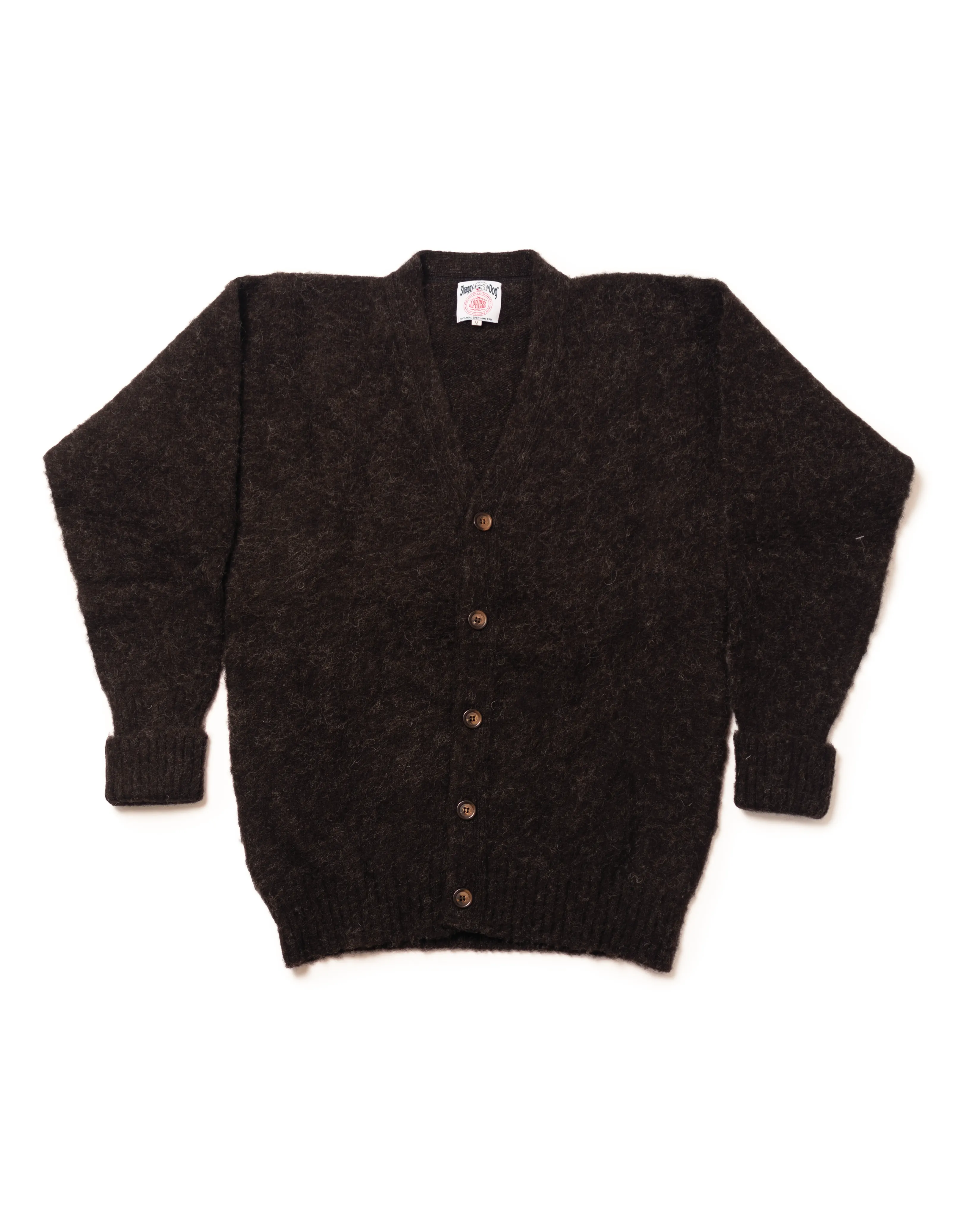 SHAGGY DOG CARDIGAN SCHWARZ - KLASSISCHE PASSFORM