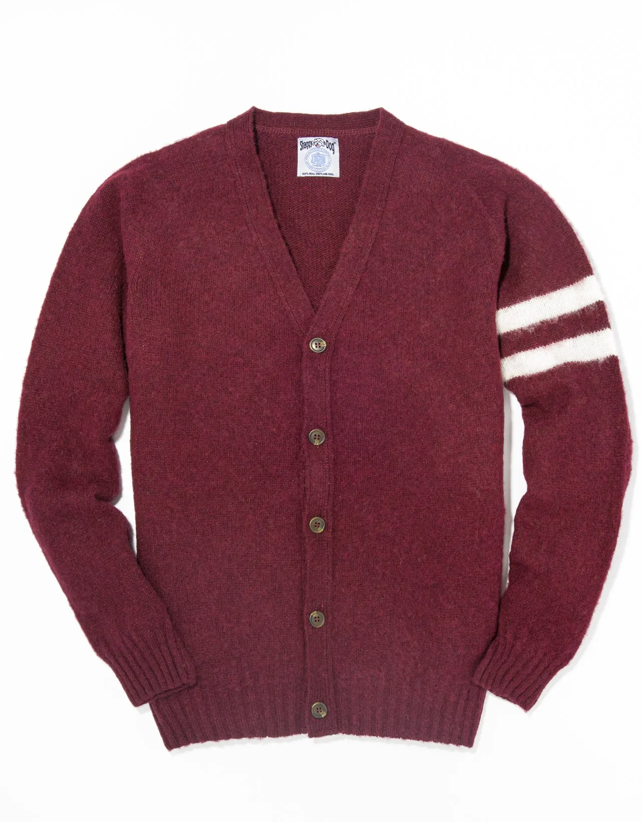 SHAGGY DOG UNIVERSITÄTS CARDIGAN - BURGUNDER