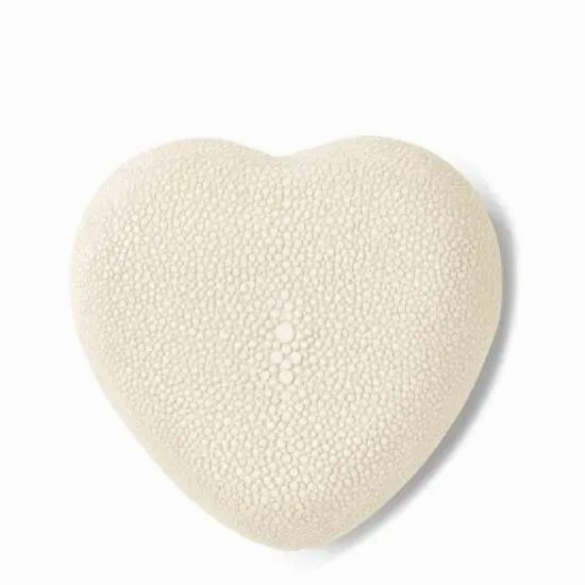 Shagreen Heart Box, Cream