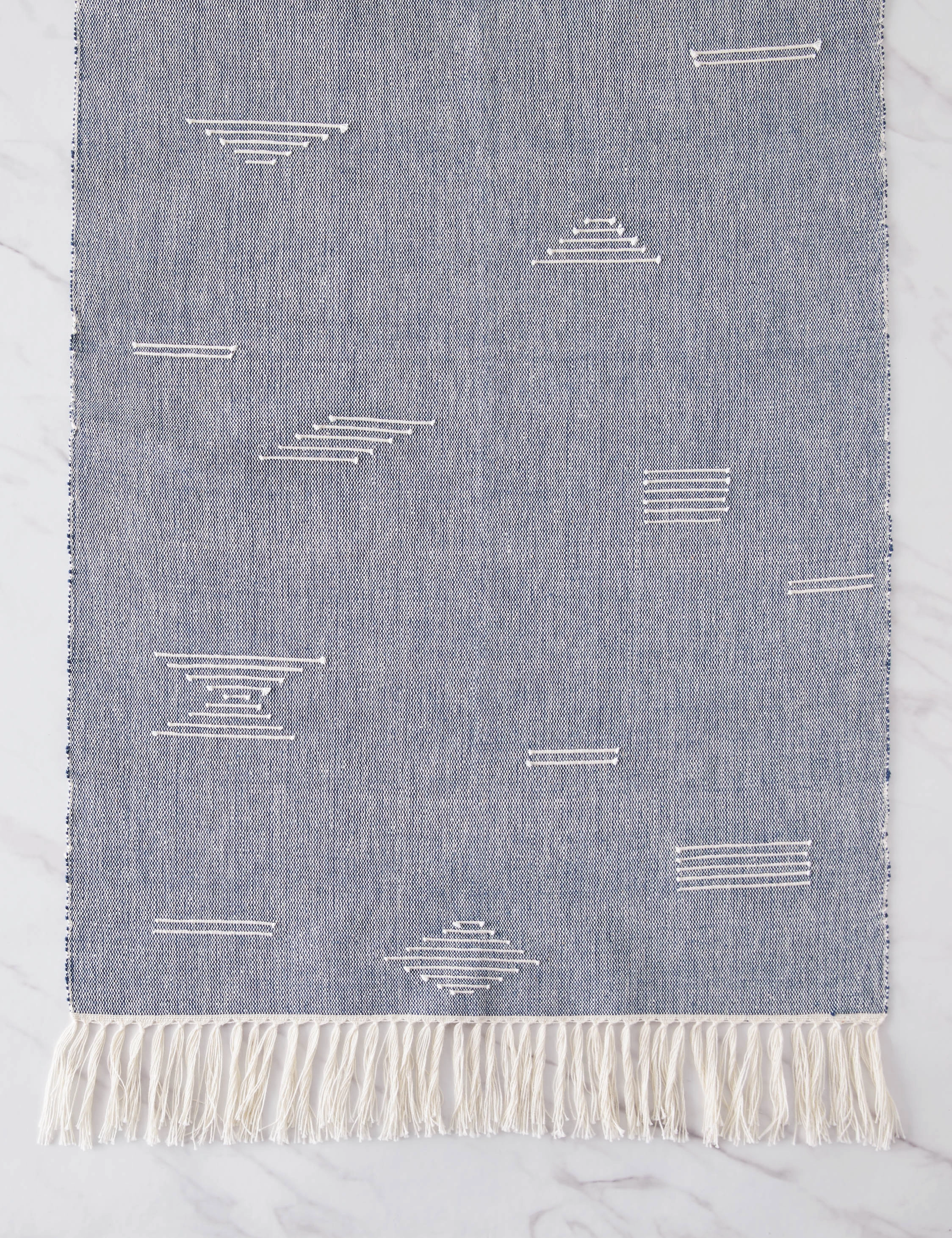 Shapes Runner by Minna, Blue decorative tabletop item