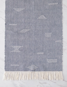 Shapes Runner by Minna, Blue decorative tabletop item