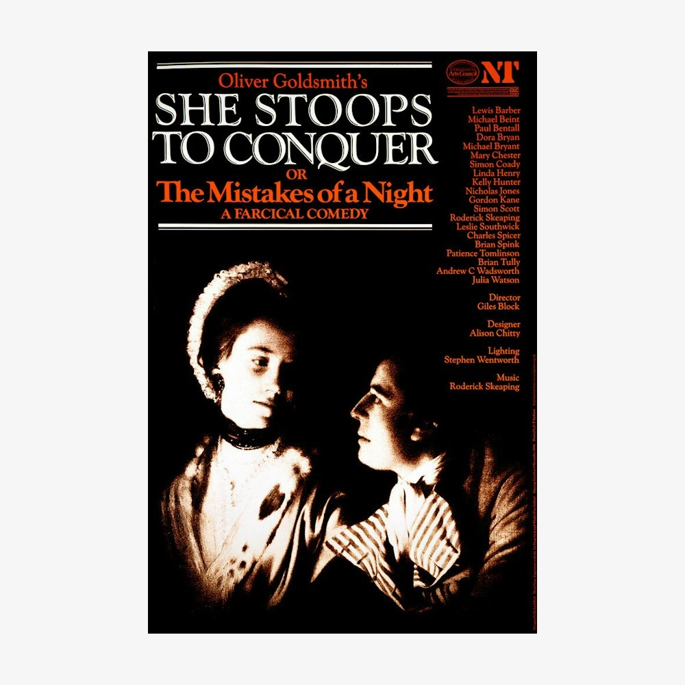She Stoops to Conquer 1984 Print aesthetic poster wallpaper