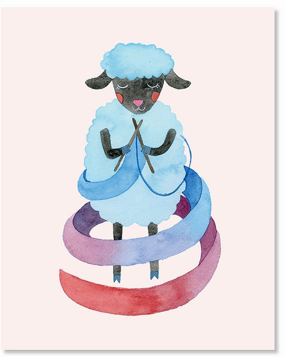Sheep 8x10 Art Print framed wall decor