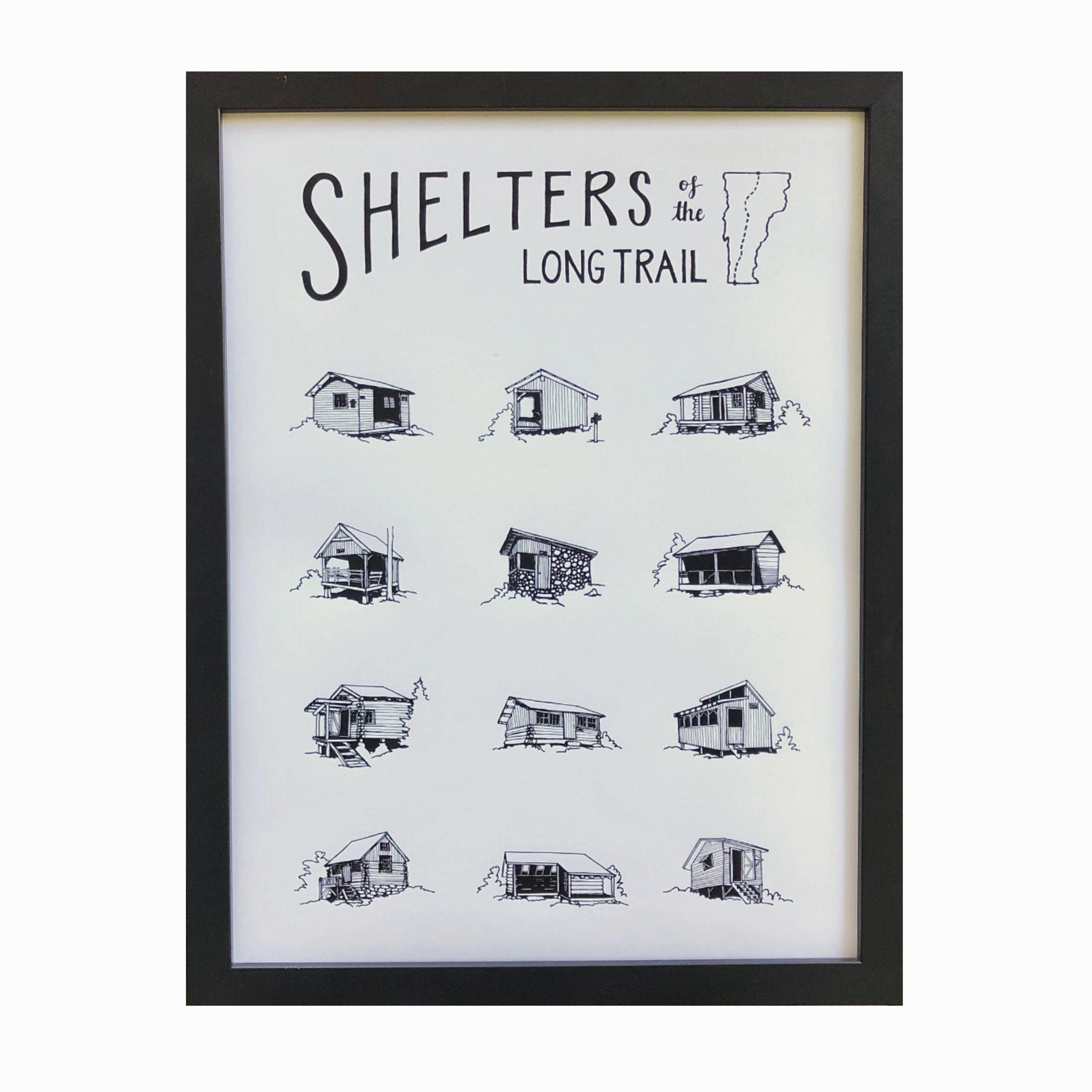 Shelters of the Long Trail framed wall decor