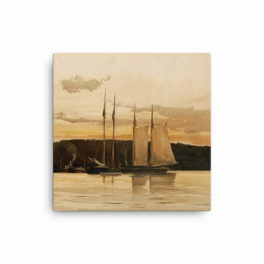 Ships in the Sunset - canvas