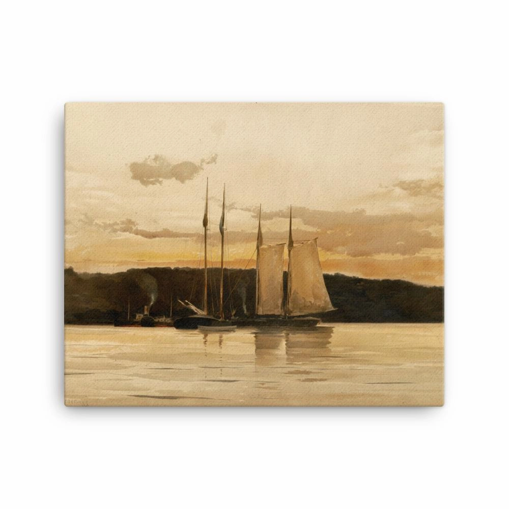 Ships in the Sunset - canvas