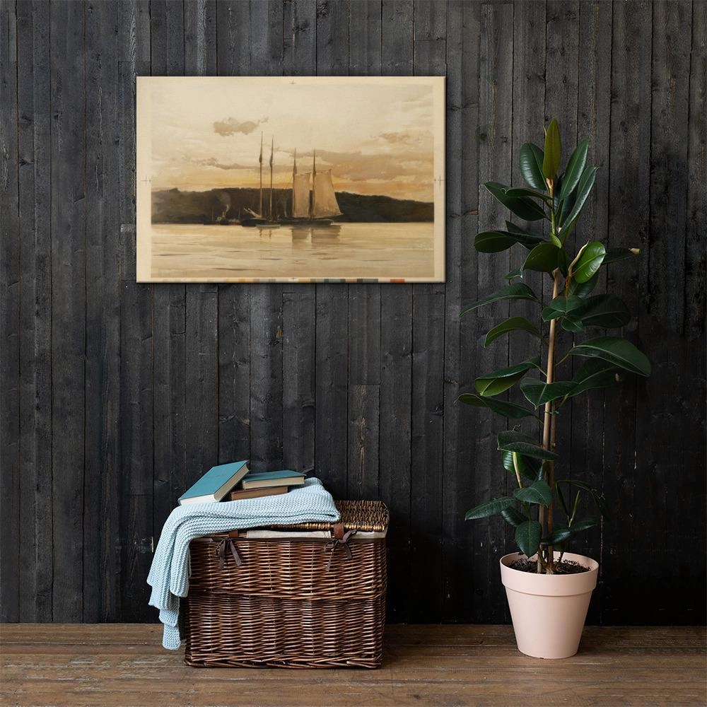 Ships in the Sunset - canvas