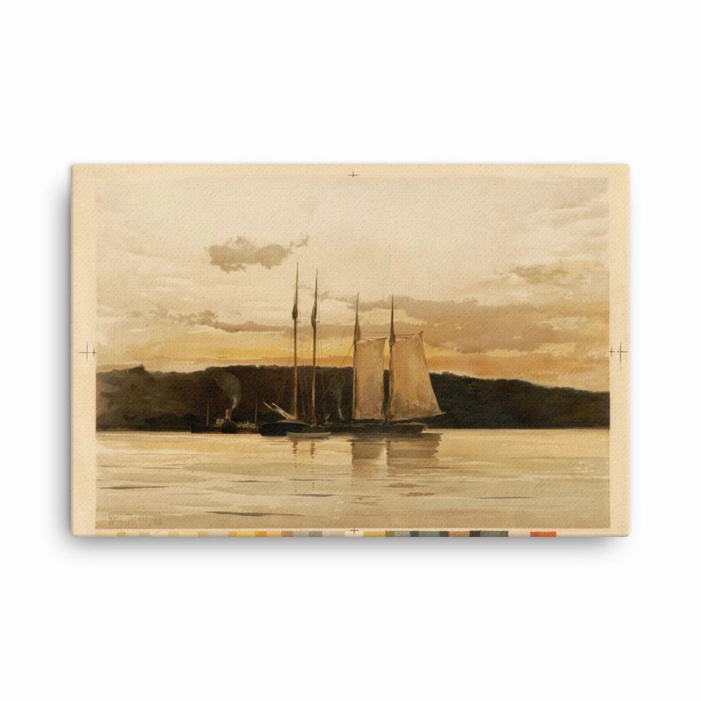 Ships in the Sunset - canvas