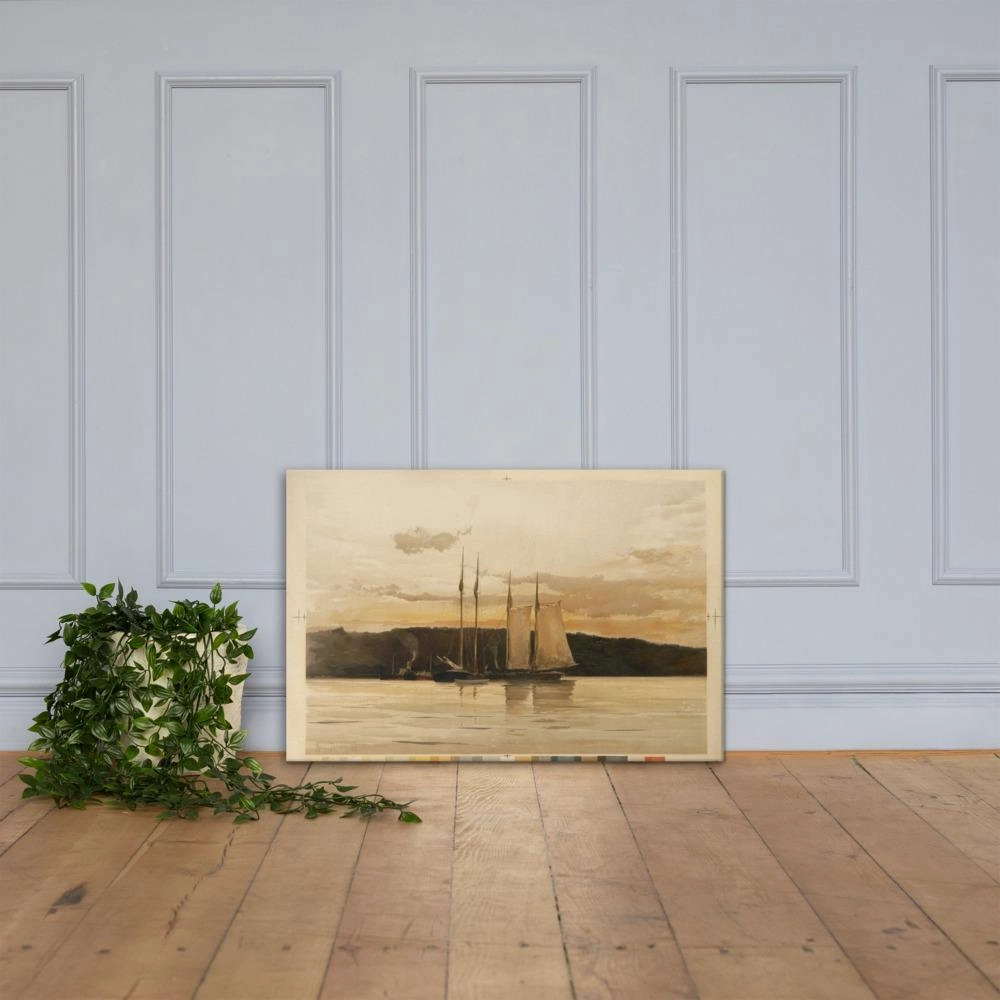 Ships in the Sunset - canvas