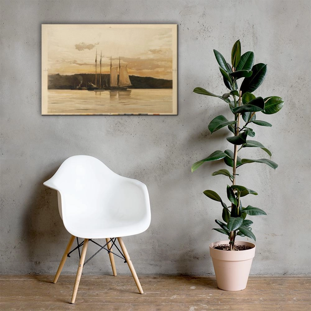 Ships in the Sunset - canvas