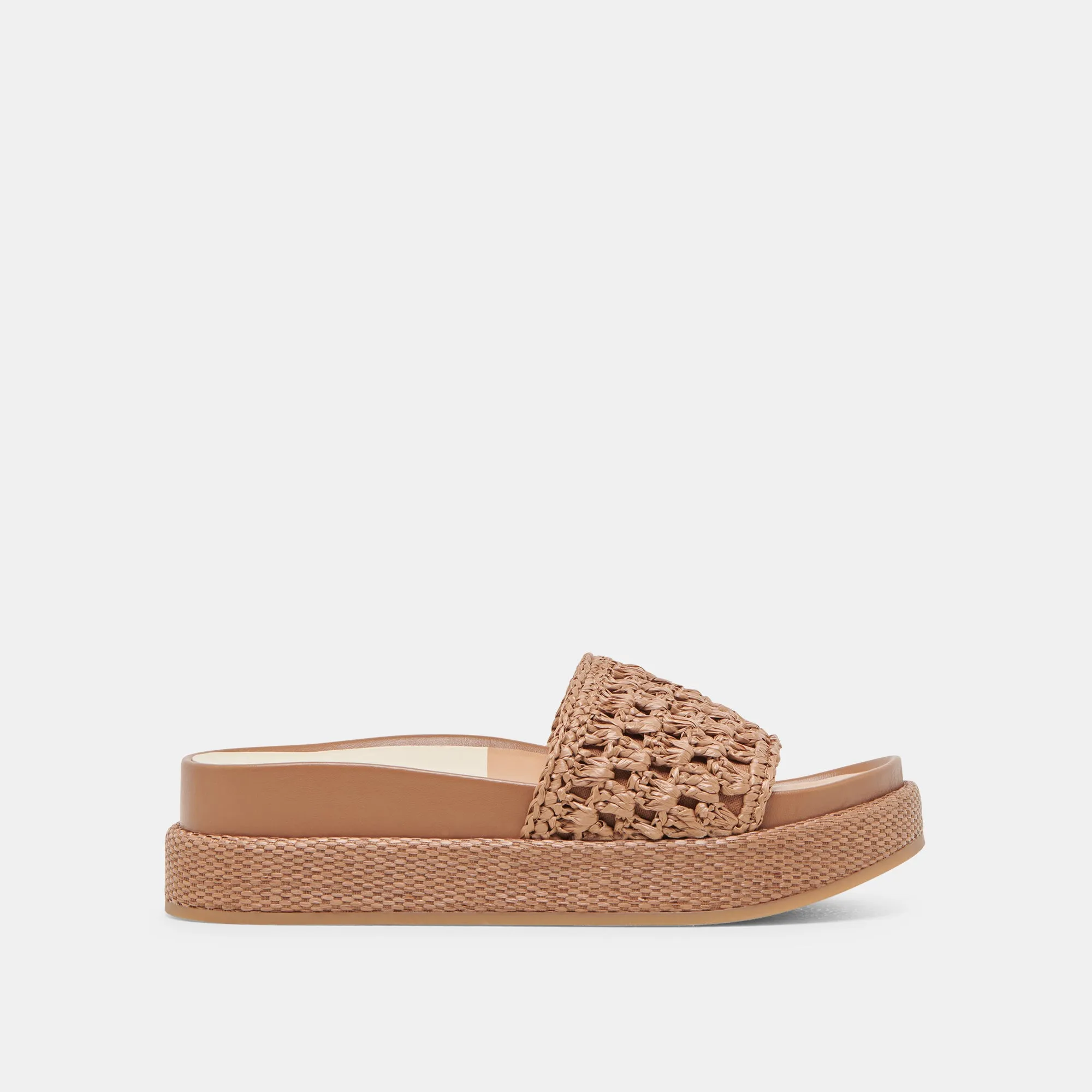 SIDONA SANDALETTEN BRAUN RAFFIA