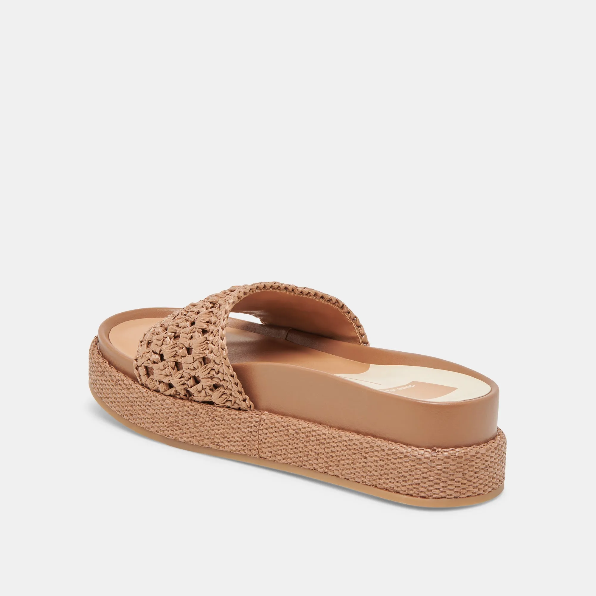 SIDONA SANDALETTEN BRAUN RAFFIA
