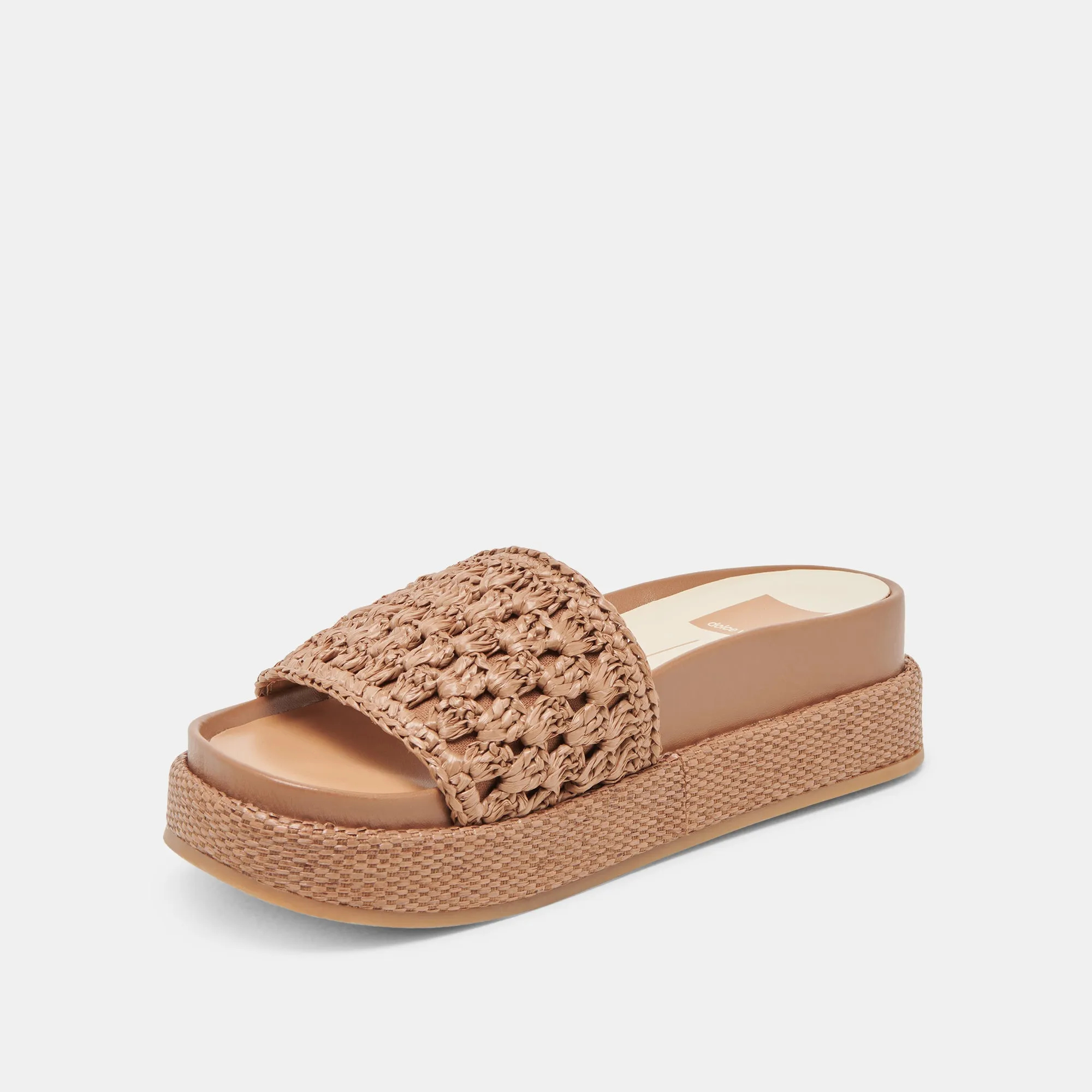 SIDONA SANDALETTEN BRAUN RAFFIA