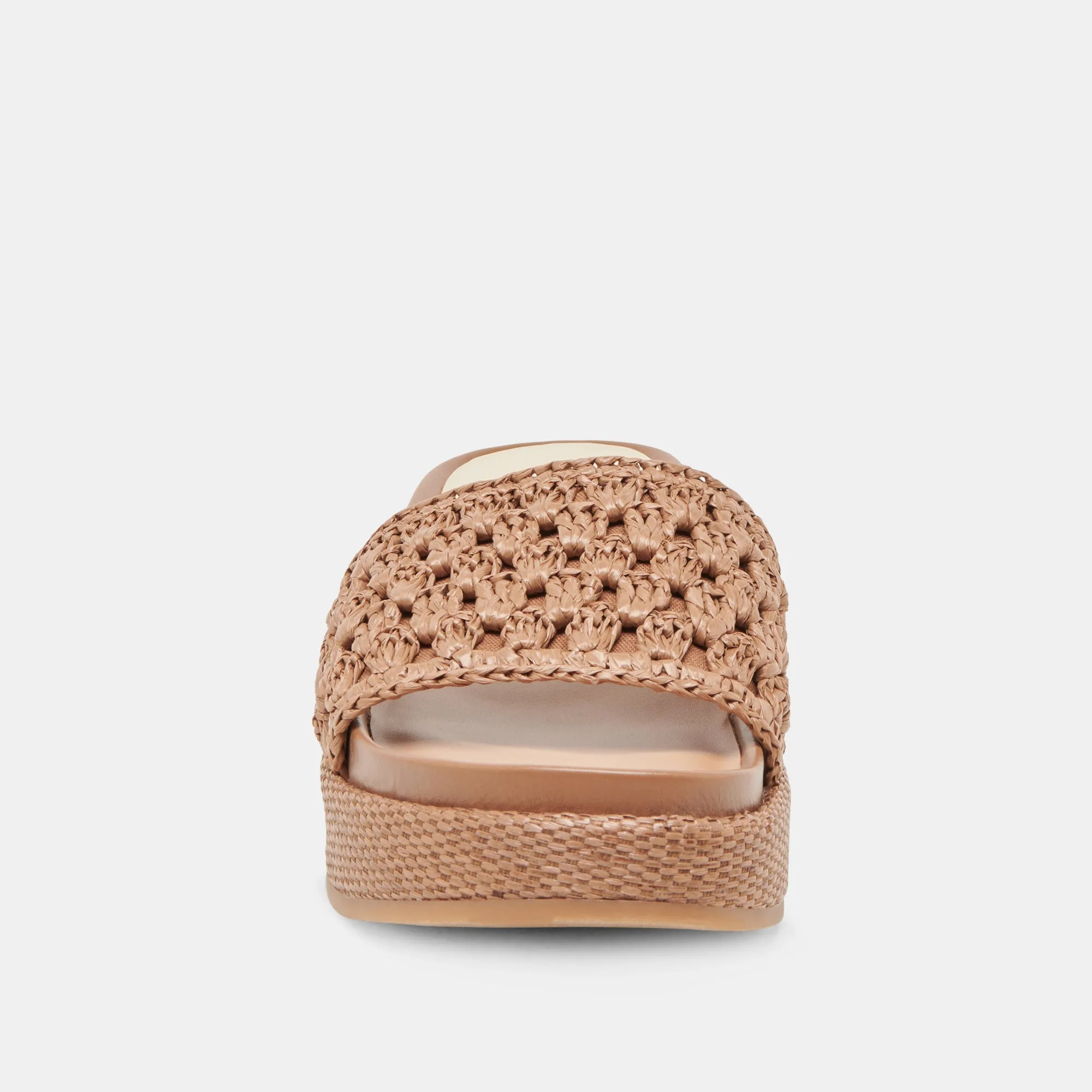 SIDONA SANDALETTEN BRAUN RAFFIA