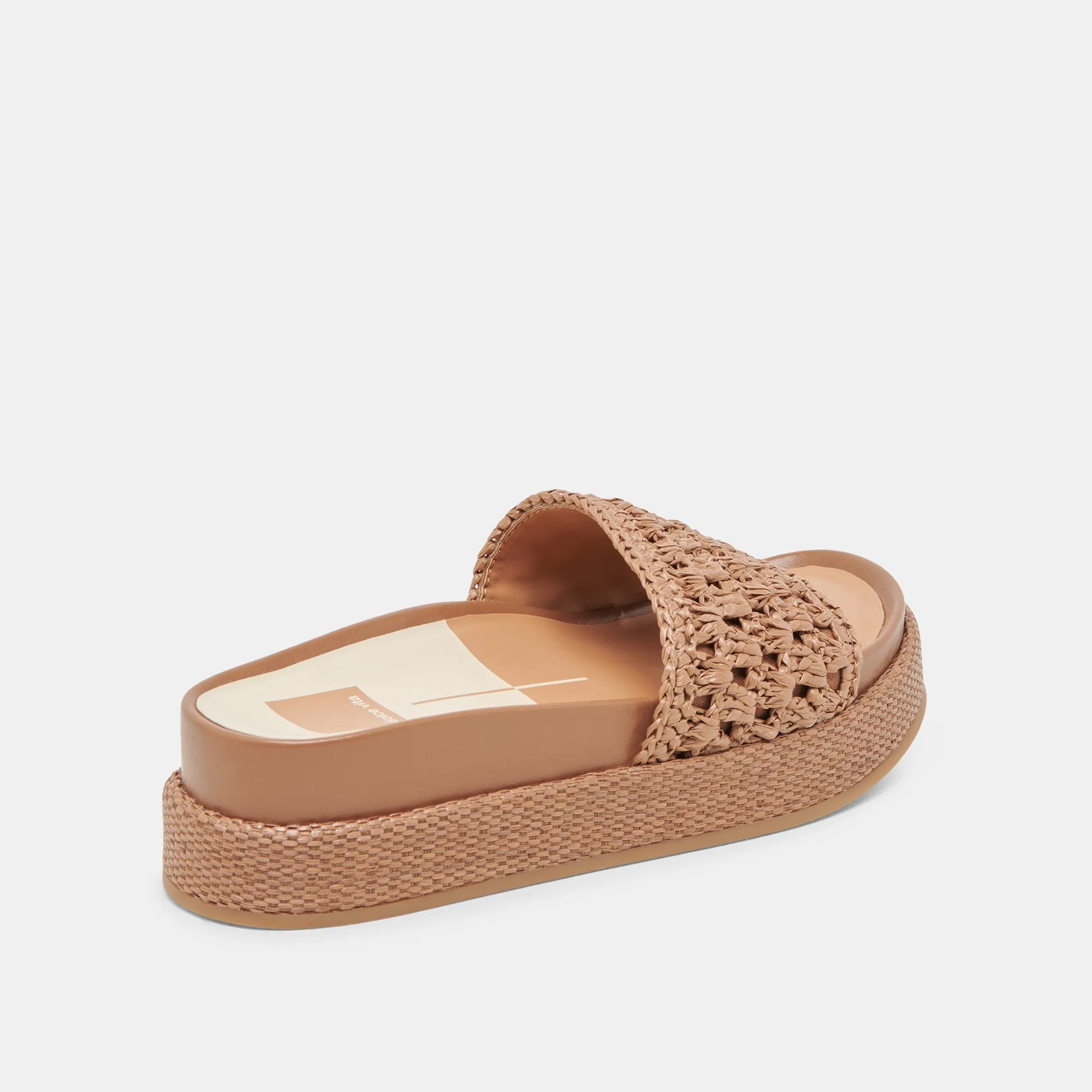 SIDONA SANDALETTEN BRAUN RAFFIA