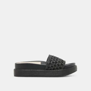 SIDONA SANDALEN ONYX RAFFIA