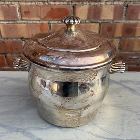SILVER PLATE ICE BUCKET interior room decor