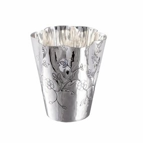 Silver Plated Hand Carved Vase home display ornament