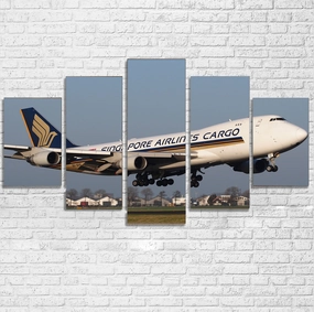 Singapore Airlines Cargo Boeing 747 Printed Multiple Canvas Poster canvas mural art