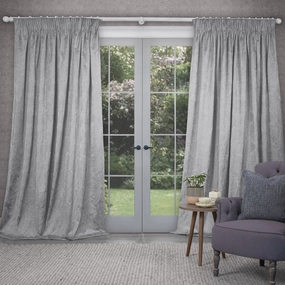 Sitara Embroidered Pencil Pleat Curtains Argenta patterned fashion rug  