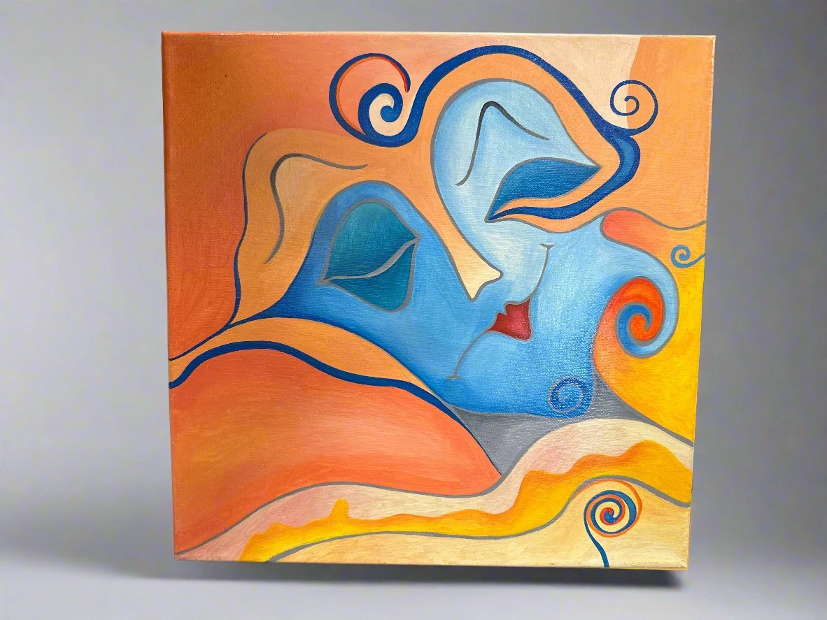 SMALL AMELIA SHIPMAN ABSTRACT PAINTING classic mural painting