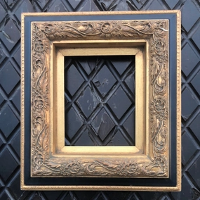SMALL BLACK AND GOLD ORNATE FRAME interior room decor