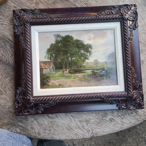 SMALL COW OIL PAINTING classic mural painting