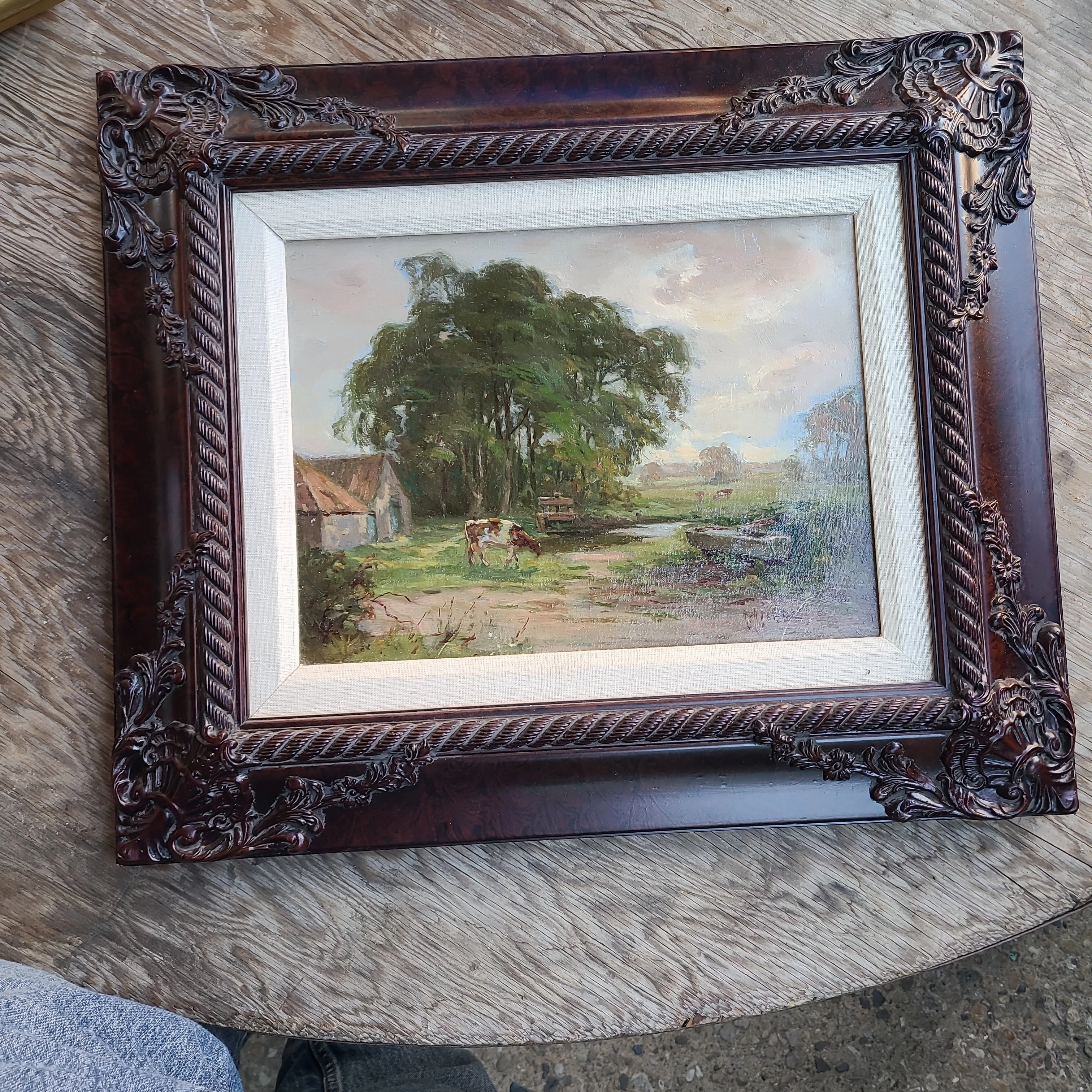 SMALL COW OIL PAINTING classic mural painting