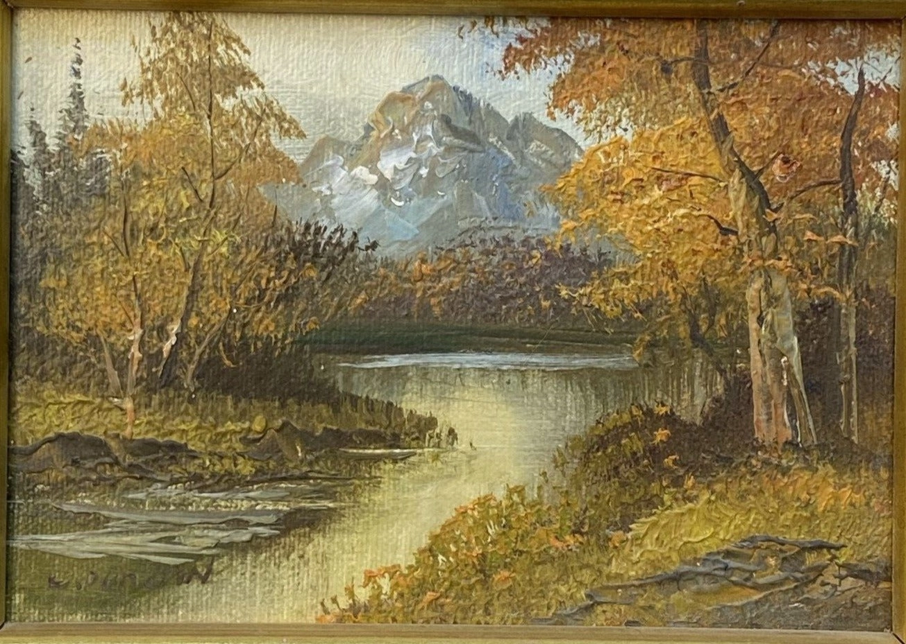 SMALL FALL HUES OIL PAINTING BY DUNCAN