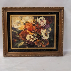 SMALL FLORAL IMPASTO PAINTING classic mural painting