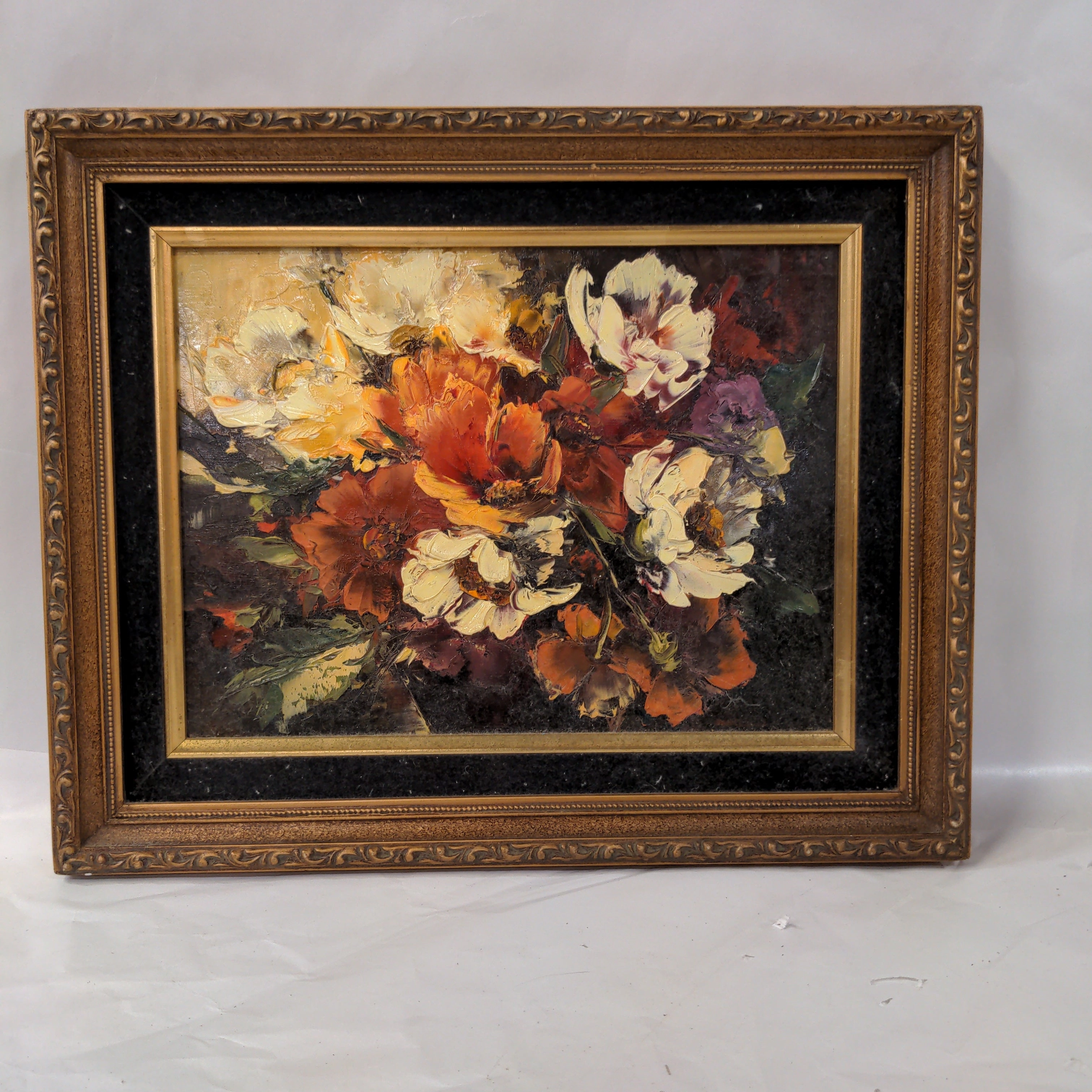 SMALL FLORAL IMPASTO PAINTING classic mural painting