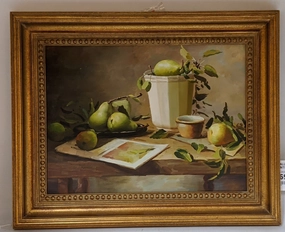 SMALL FRAMED LANDSCAPE OIL PAINTING-NOT OLD classic mural painting