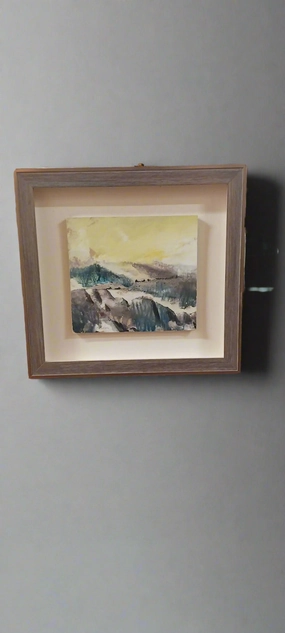 SMALL GAUCHE PAINTING UNDER GLASS classic mural painting