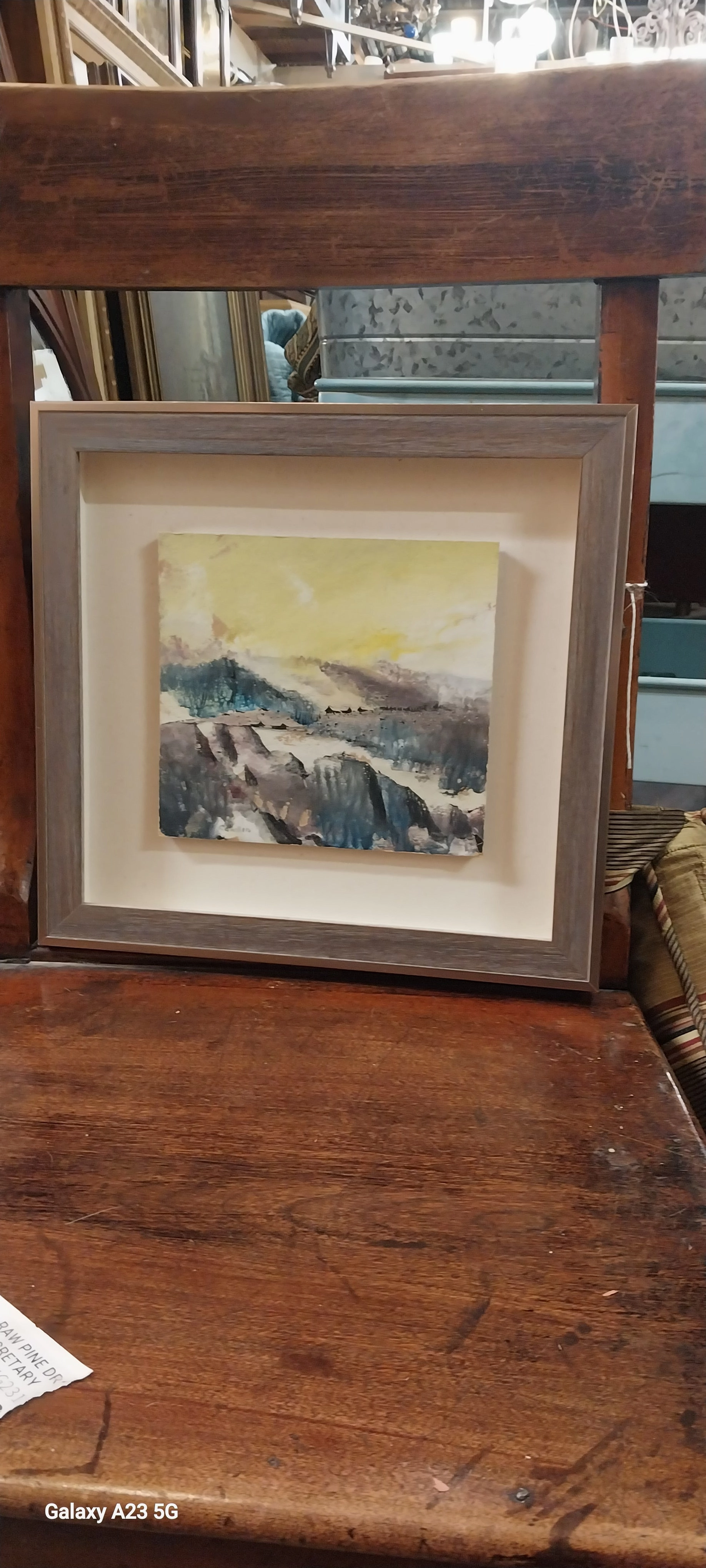 SMALL GAUCHE PAINTING UNDER GLASS