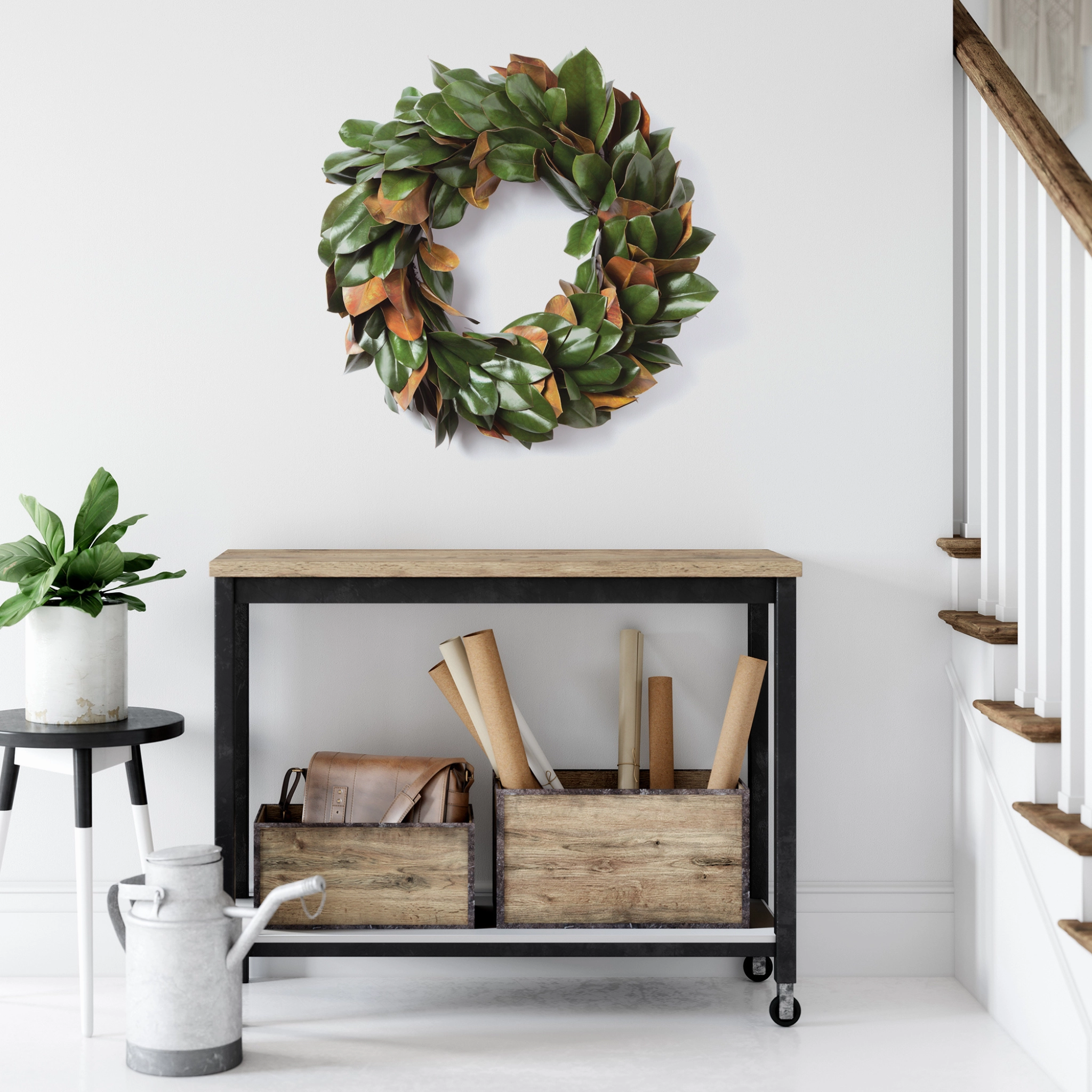 Small Grand Magnolia Leaf Wreath