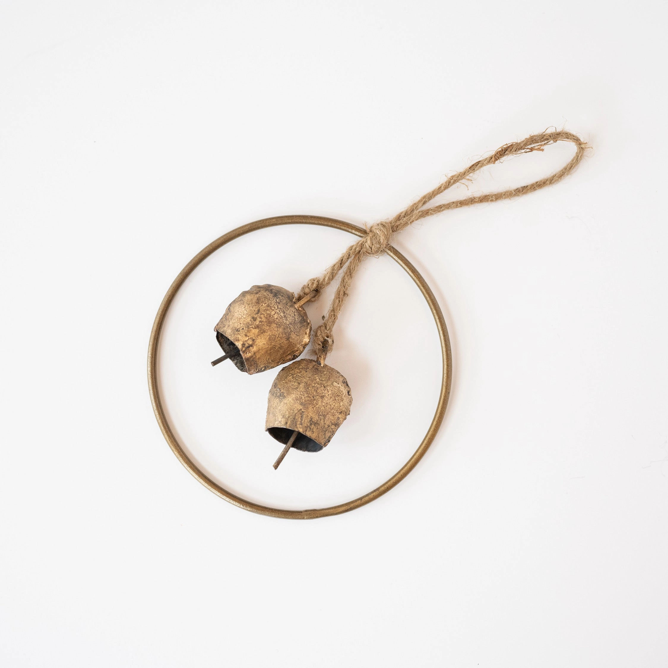 Small Hoop Wind Chime With Copper Bells dreamcatcher wall hanging
